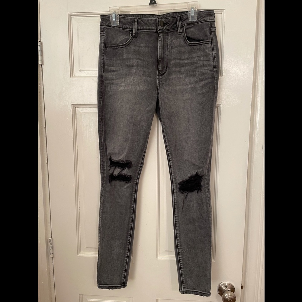 American Eagle Faded Black Hi Rise Jegging